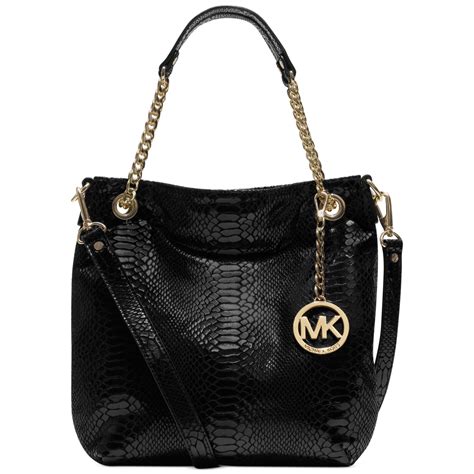 michael kors jet set chain medium shoulder tote luggage|Michael Kors black medium tote.